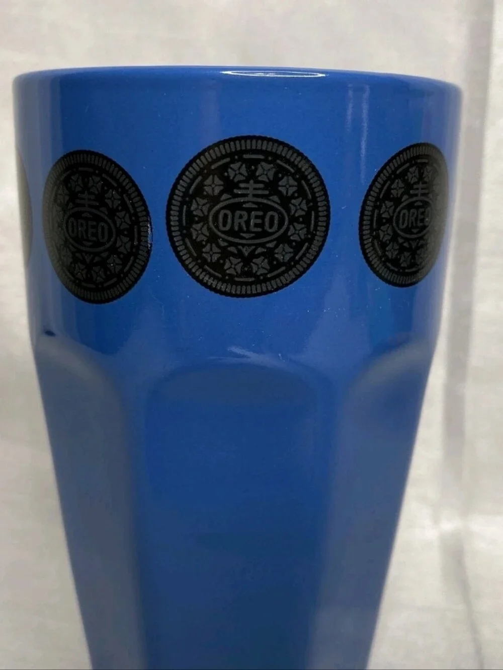 OREO Cookie Blue Ceramic Tumbler Cups By Frankford Candy 5.25 Tall